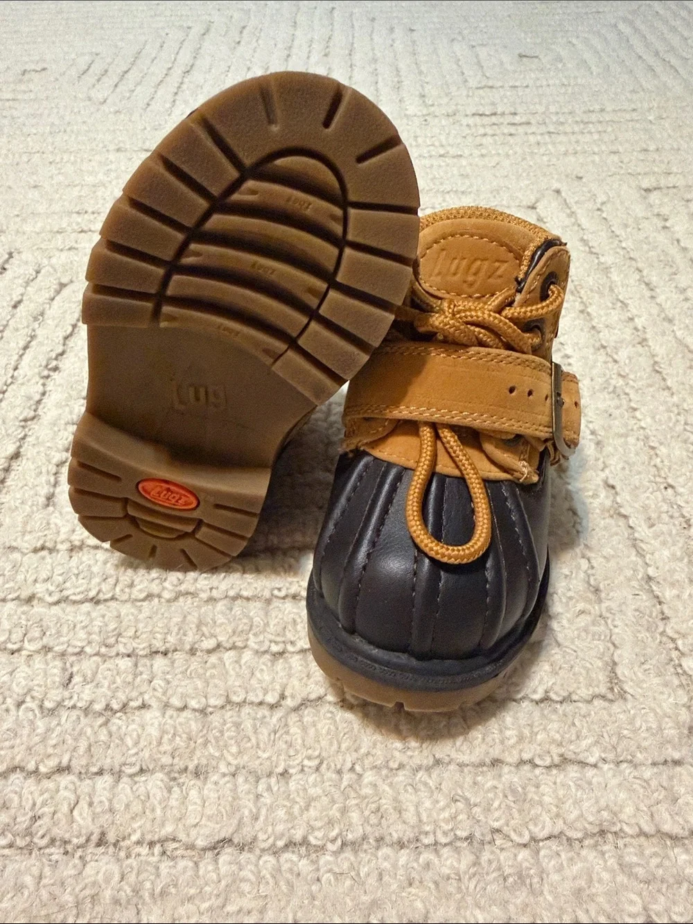 Lugz Kids Brown and Tan Duck Boots